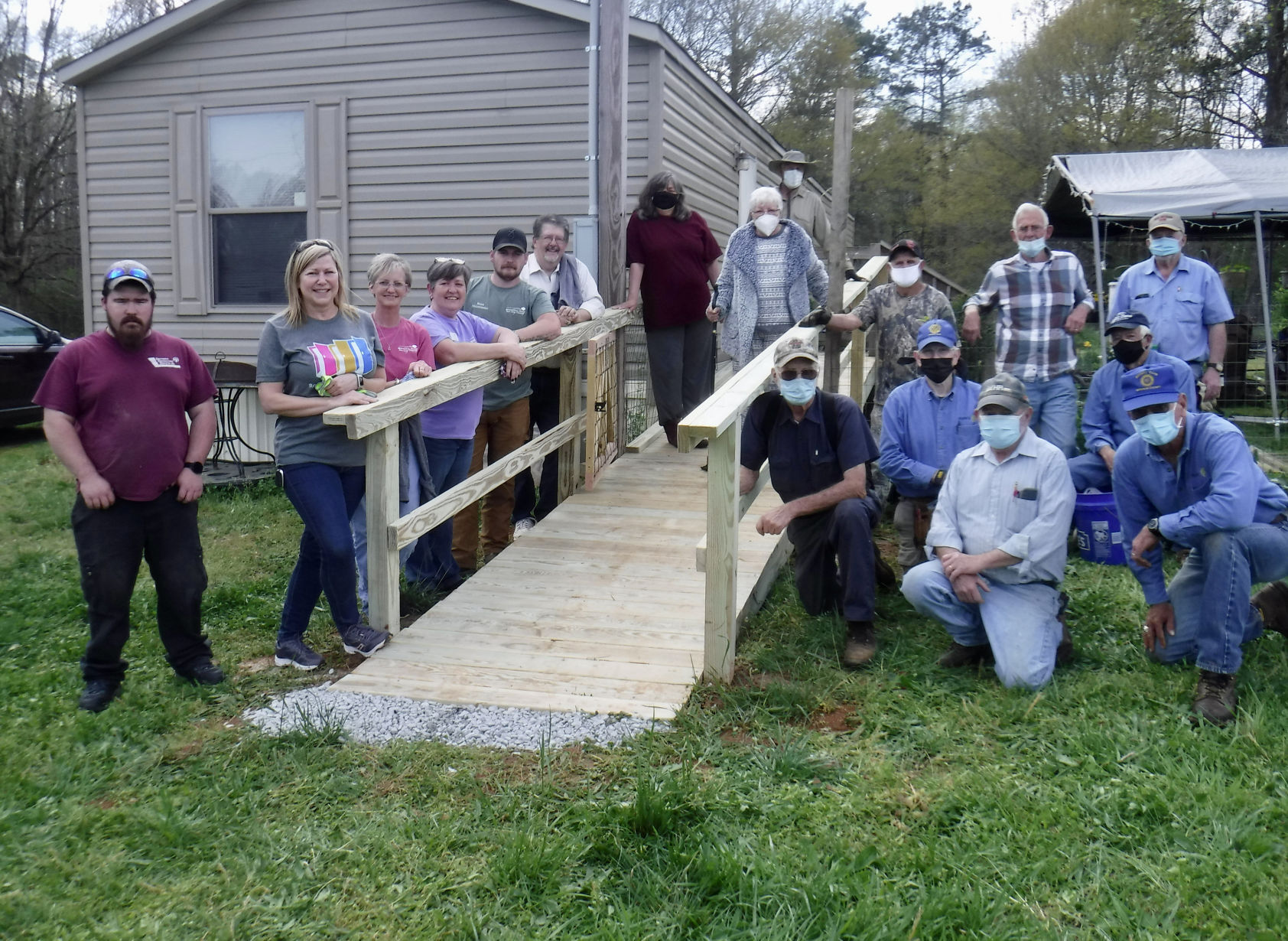 Rotary Club constructs ramp for Bower in Banks Co.